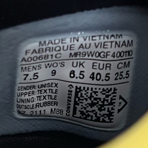 NEW Converse Unisex A-Cold-Wall Aeon Active CX Sneakers size 40.5 EU Black - Picture 11 of 14